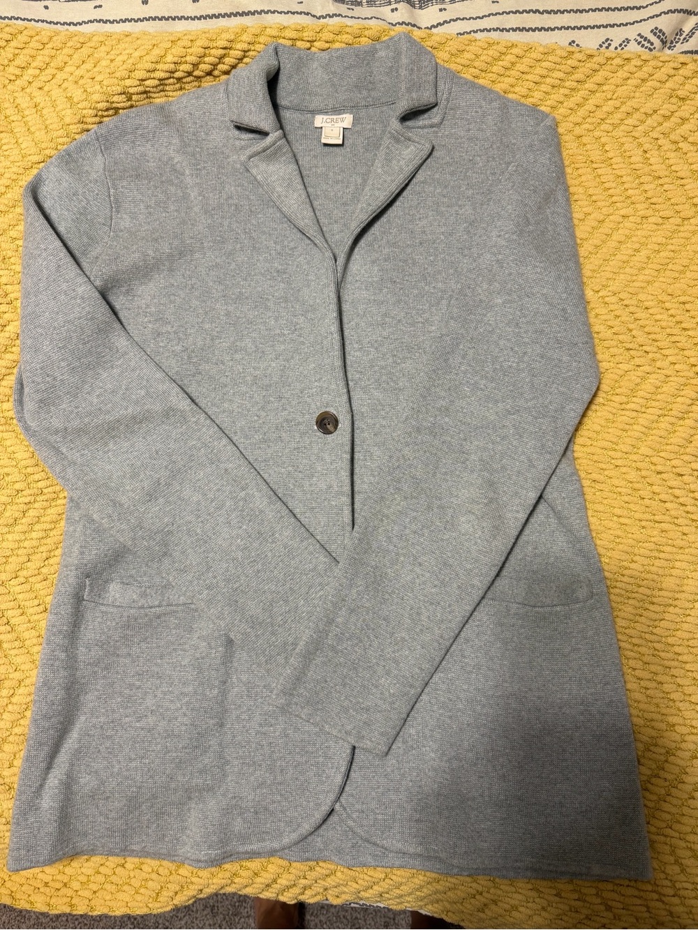 J. Crew women’s Heather Gray Knit Blazer Sweater